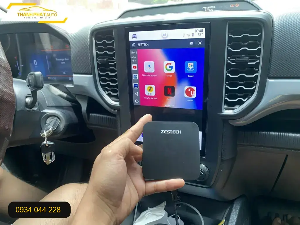 Android Box cho Ford Ranger 2022 - Trung Tâm Lắp Đặt Chính Hãng TPHCM ảnh thực tế 3
