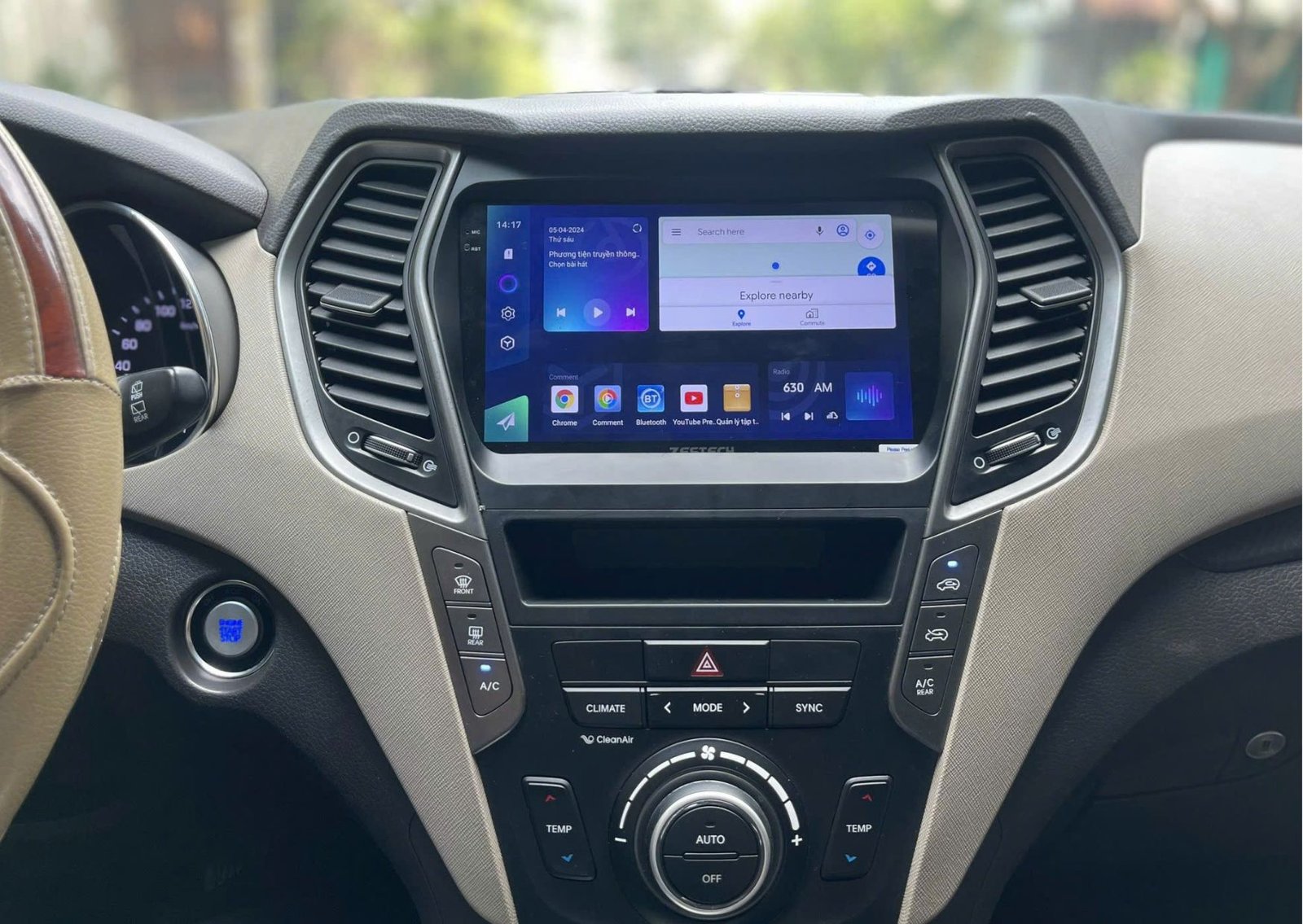 Màn Hình Android Hyundai Santafe 2017 - Địa Chỉ Lắp Đặt Chính Hãng TPHCM