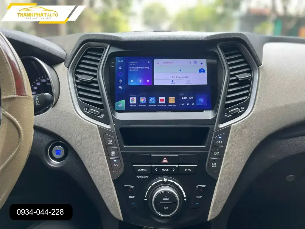 Màn Hình Android Hyundai Santafe 2014 - Địa Chỉ Gắn Chính Hãng TPHCM