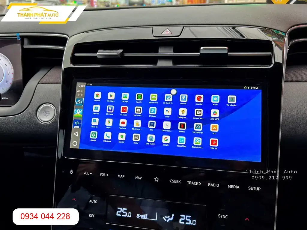 Android Box Hyundai Tucson 2025 ảnh thực tế 3