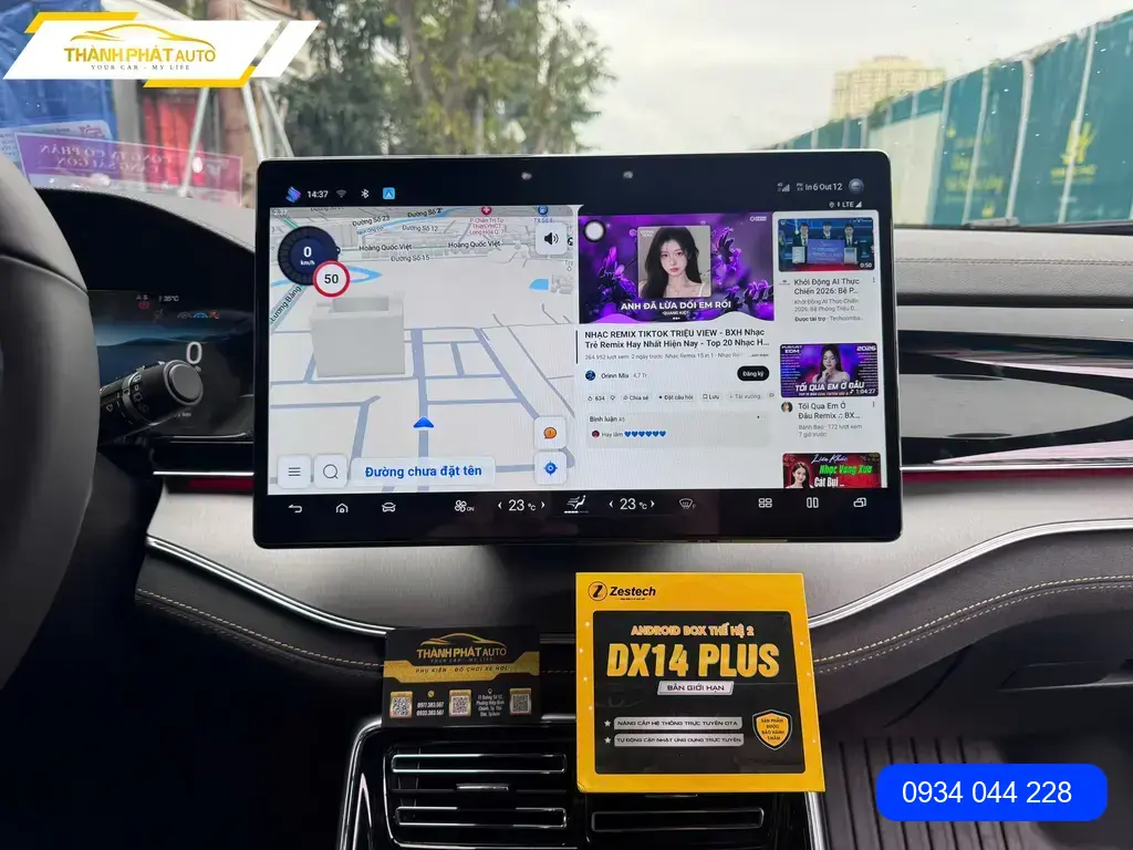 Chị Thảo lắp Android box ô tô cho BYD tại Quận 9 để giải trí trên xe