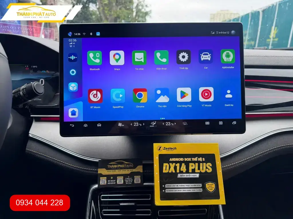 Chị Thảo lắp Android box ô tô cho BYD tại Quận 9 để giải trí trên xe ảnh thực tế 4