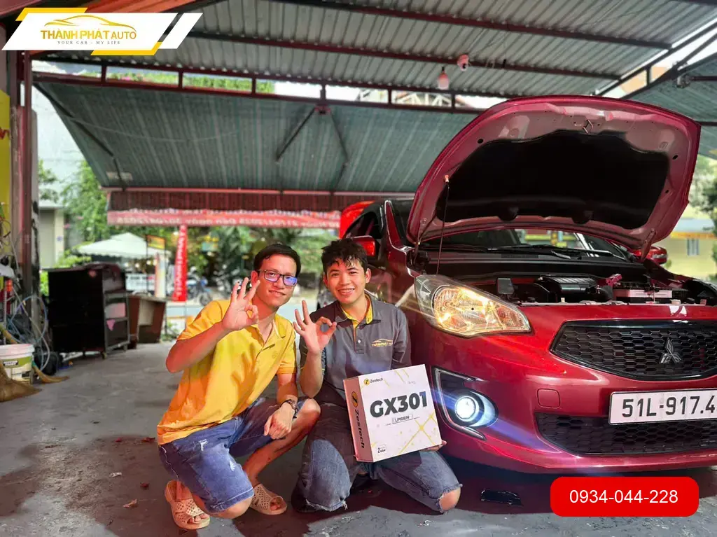 Độ Đèn Ô Tô Mitsubishi Attrage 2019 - Trung Tâm Lắp Đặt Chính Hãng TPHCM