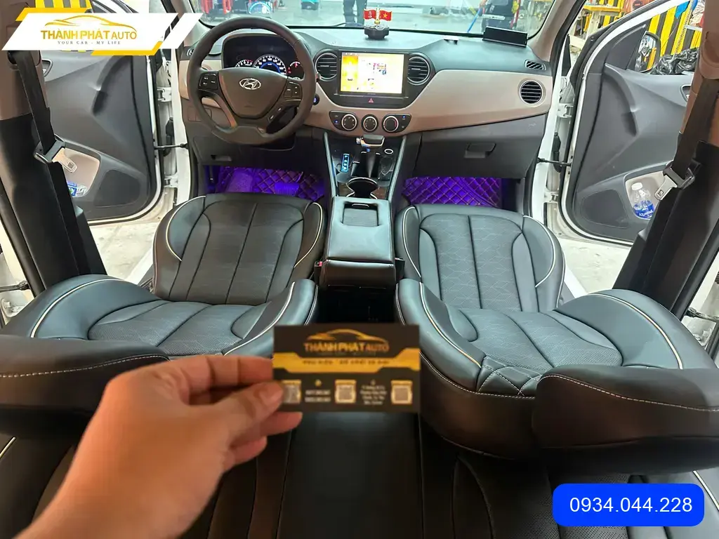 Bọc Ghế Da Cao Cấp Hyundai i10 - Trung Tâm Thi Công Uy Tín Tại Nhà Bè TPHCM