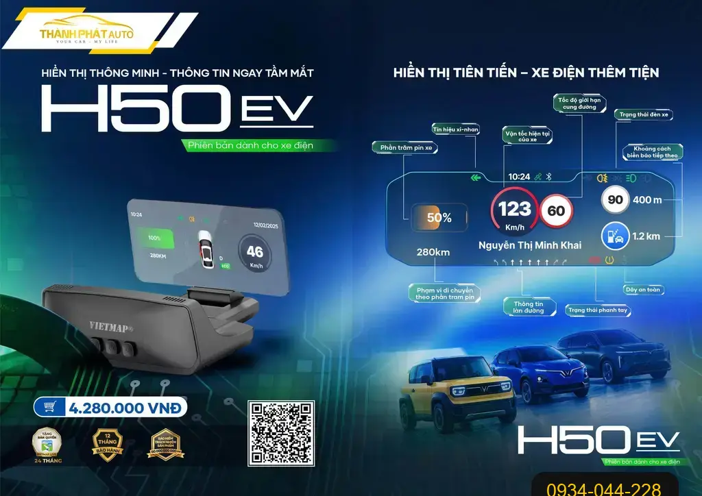 Anh Lộc lắp HUD Vietmap H50 cho VinFast VF3 tại Quận 9 để lái xe an toàn hơn ảnh thực tế 2