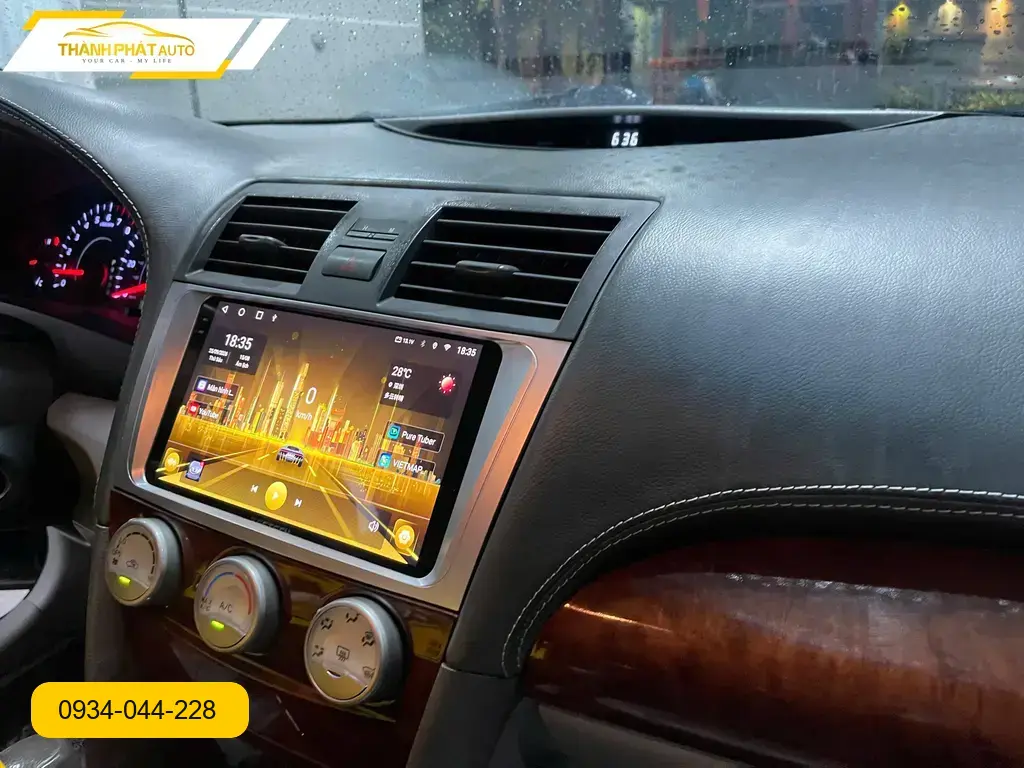 Anh Trường lắp màn hình android cho Camry 2010 Quận 9 để nâng cấp trải nghiệm giải trí ảnh thực tế 2