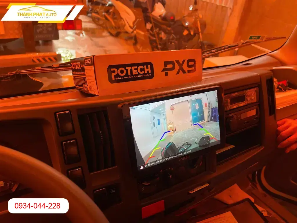 Anh Tùng lắp màn hình PX9 chính hãng cho Isuzu 2 tấn ở Quận 9 ảnh thực tế 4