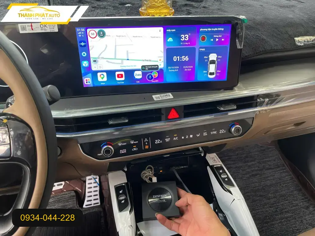 Anh Long lắp Android Box cho Sorento 2026 HEV Quận 9 giải trí tiện lợi ảnh thực tế 3