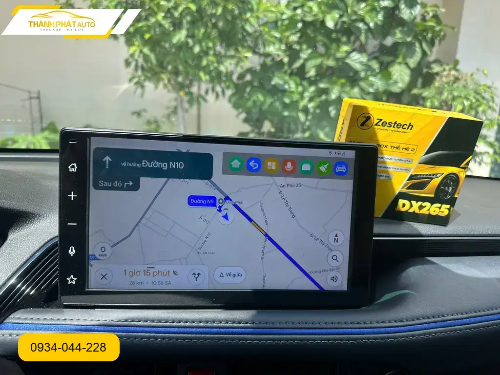 Chị Vân lắp Android box DX265 cho Yaris tại Quận 12 uy tín ảnh thực tế 2
