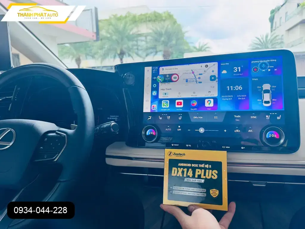 Bác Trí lắp Android Box ô tô Lexus tại Quận 12 để tiện xem bản đồ và giải trí trên xe