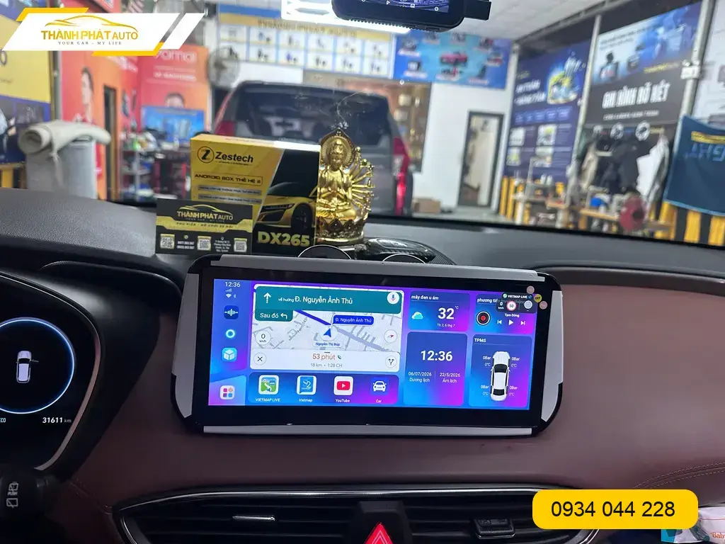 Anh Tấn lắp Android box oto cho Kia K3 tại Quận 12 để nâng cấp tiện ích giải trí