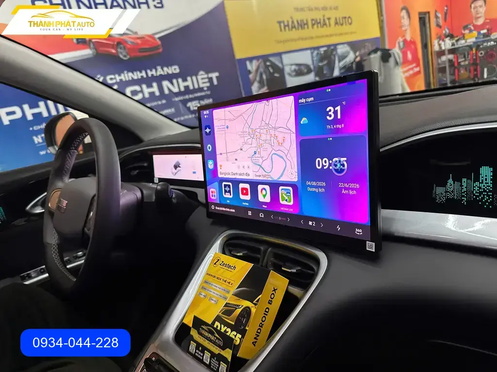 Anh Hùng lắp Android box xe Geely EX2 tại Quận 12 để có trải nghiệm giải trí đỉnh cao ảnh thực tế 3
