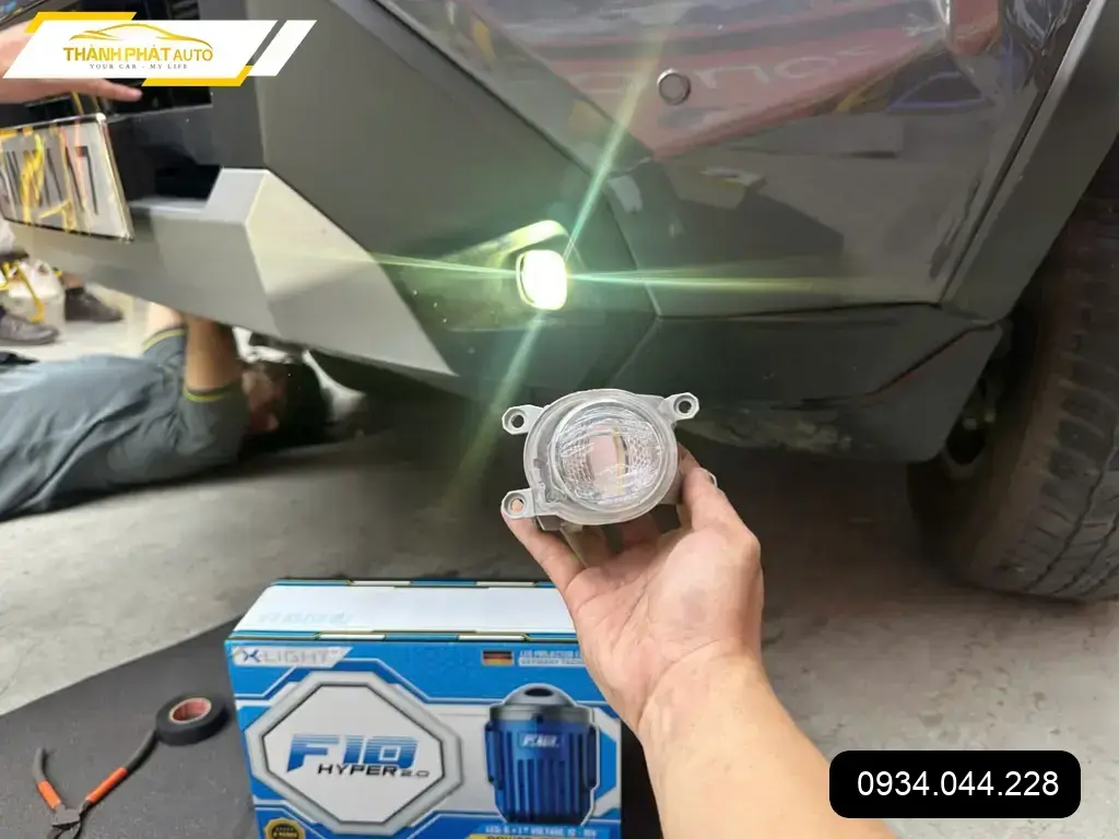 Anh Quang độ Đèn Bi Gầm Ô Tô Hyundai Creta Quận 12 vì đèn zin yếu khi di chuyển đêm ảnh thực tế 2
