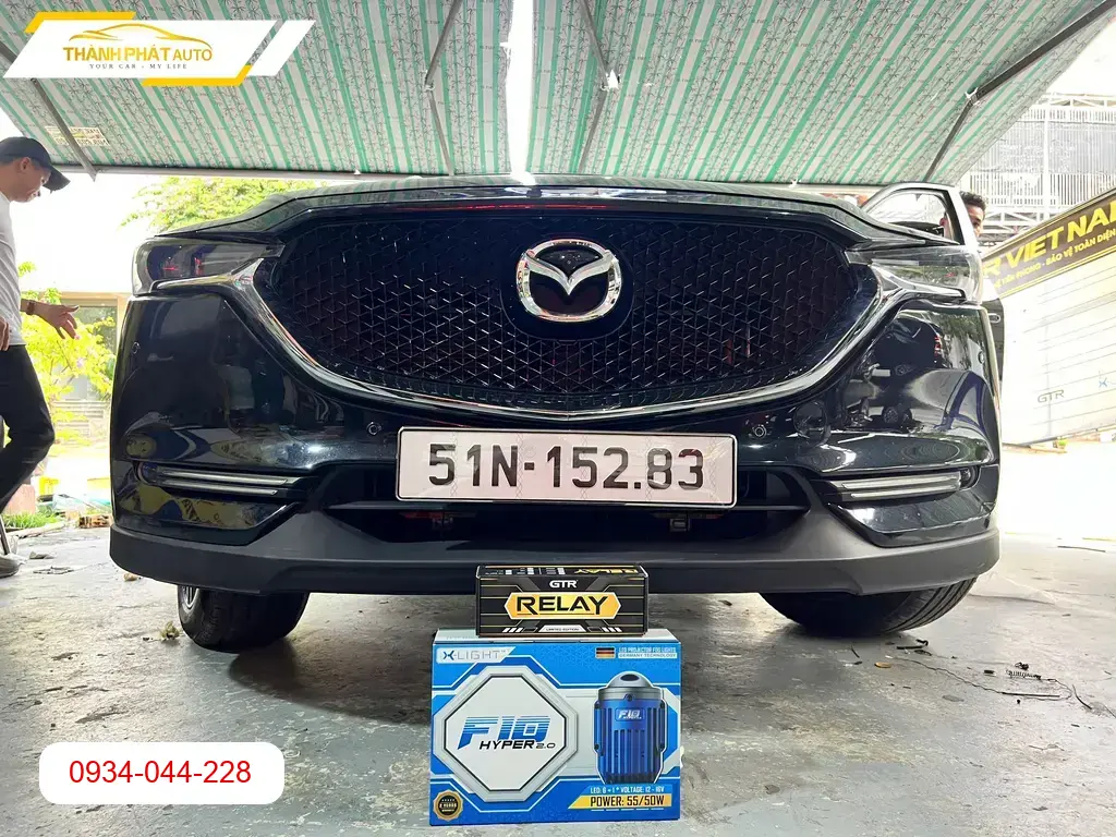 Anh Quý độ bi gầm cho Mazda 3 tại Thủ Đức để cải thiện tầm nhìn ban đêm ảnh thực tế 3