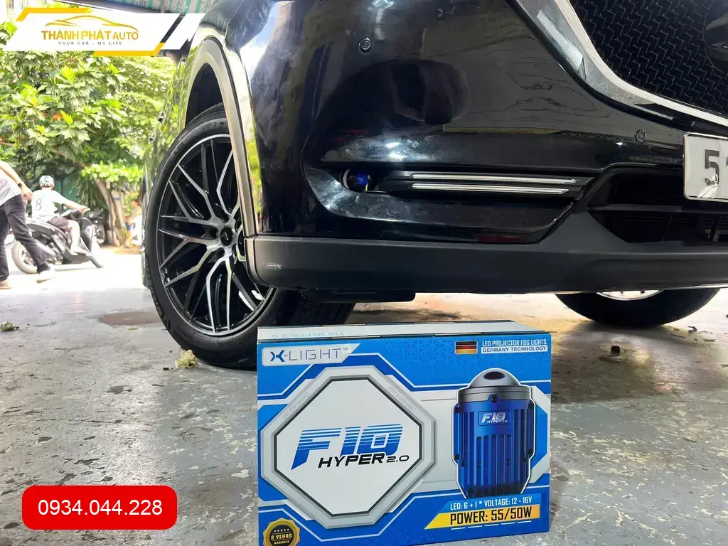Anh Quý độ bi gầm cho Mazda 3 tại Thủ Đức để cải thiện tầm nhìn ban đêm ảnh thực tế 4