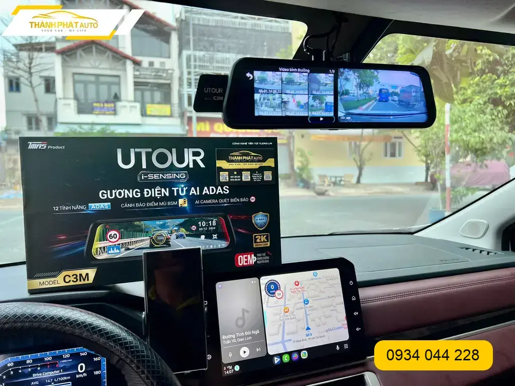 Anh Tùng lắp gương điện tử Utour cho Mitsubishi Attrage tại Quận 12 ảnh thực tế 2