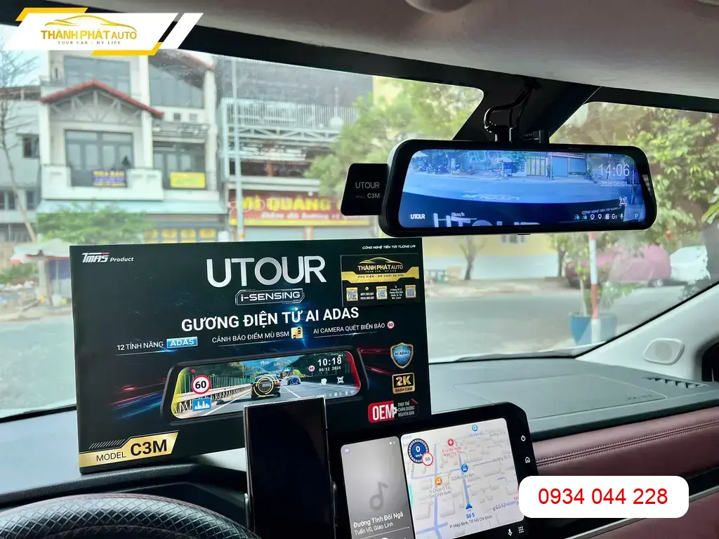 Anh Tùng lắp gương điện tử Utour cho Mitsubishi Attrage tại Quận 12 ảnh thực tế 4