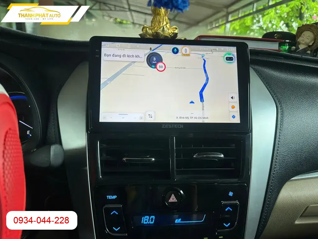 Anh Dũng lắp màn hình Android ô tô Hyundai Santa Fe tại Quận Thủ Đức ảnh thực tế 3