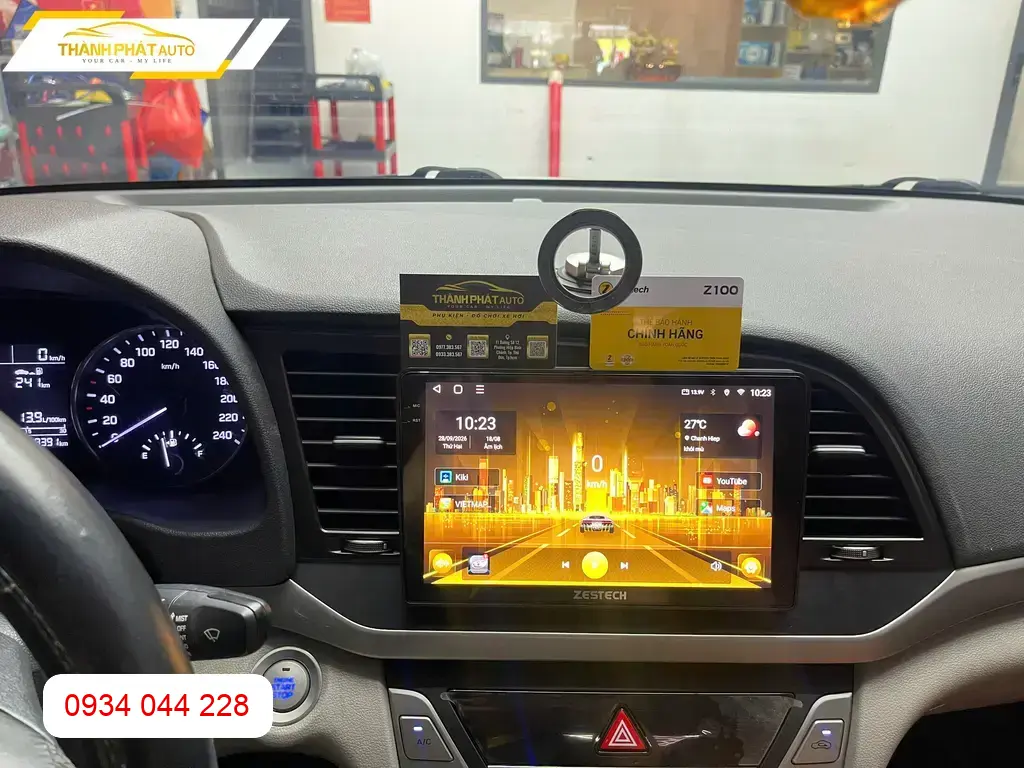 Cô Lệ lắp màn hình Android Hyundai Elantra Quận 12 cho xe thêm hiện đại ảnh thực tế 3