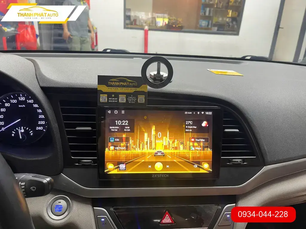 Cô Lệ lắp màn hình Android Hyundai Elantra Quận 12 cho xe thêm hiện đại ảnh thực tế 5