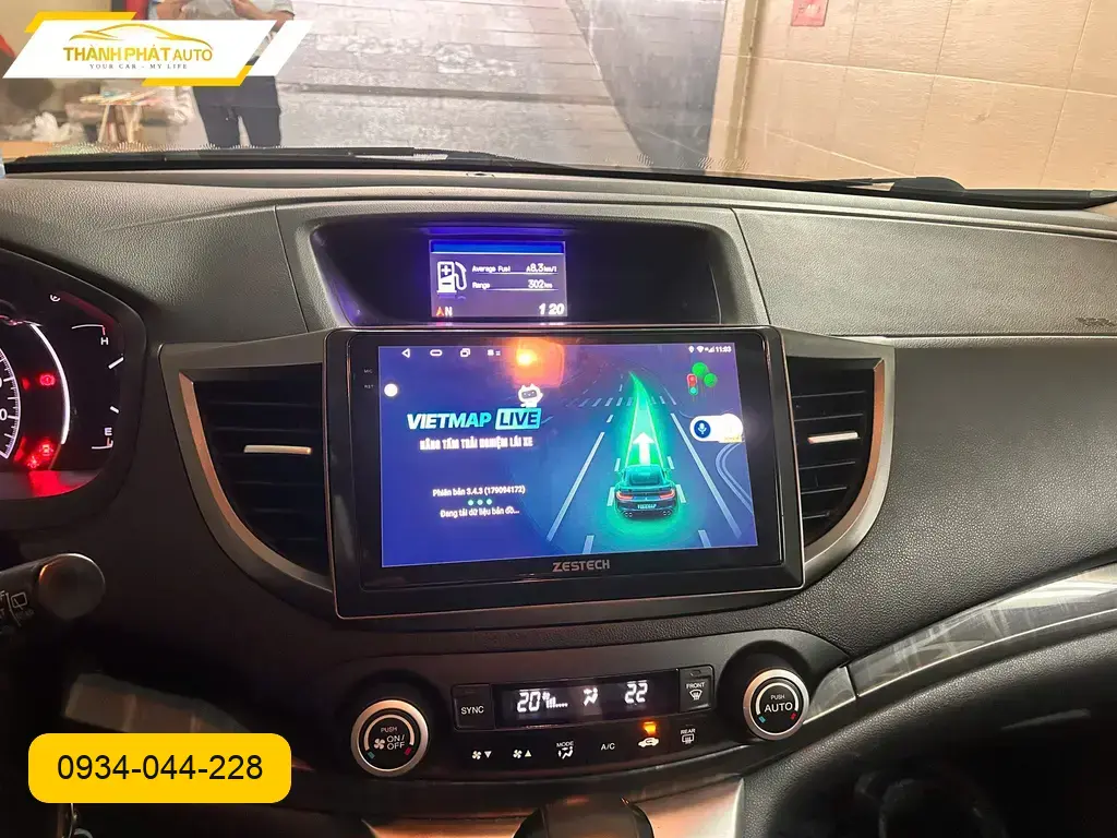 Anh Quang Huy lắp Màn Hình Android cho CRV 2013 tại Quận 12 để tiện định vị và giải trí ảnh thực tế 4
