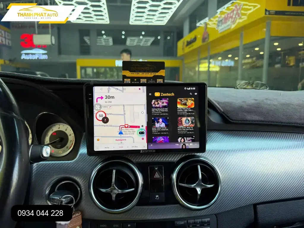 Lắp Màn Hình Android Ô Tô Thủ Đức cho Bác Tấn lái Mazda 3 xem dẫn đường