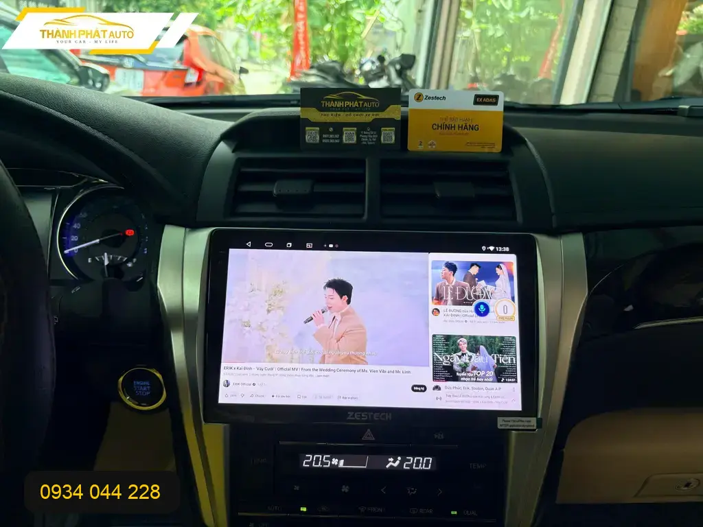 Anh Hoàng lắp màn hình android cho Hyundai Santa Fe ở Quận Thủ Đức
