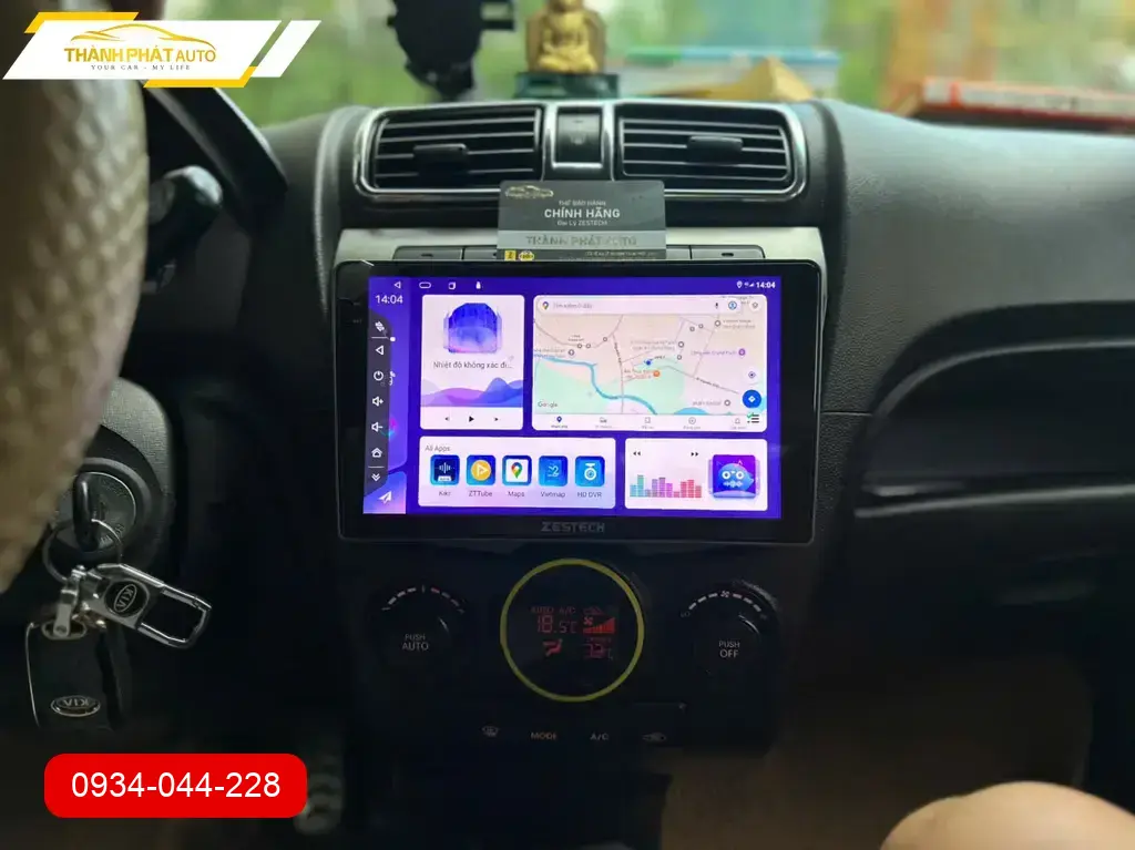 Anh Kiên lắp màn hình Android xe hơi Honda CRV tại Quận 12 xem bản đồ ảnh thực tế 3