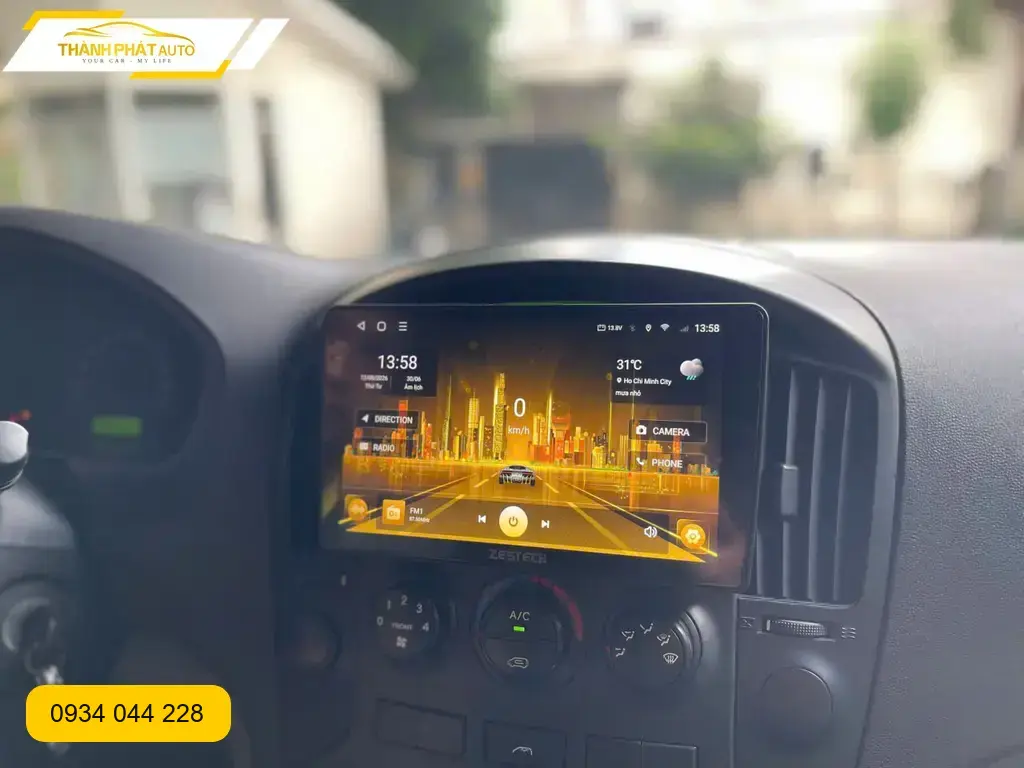 Anh Tấn lắp màn hình Android cho Hyundai Starex 2008 ở Quận 12 để tiện chỉ đường ảnh thực tế 3