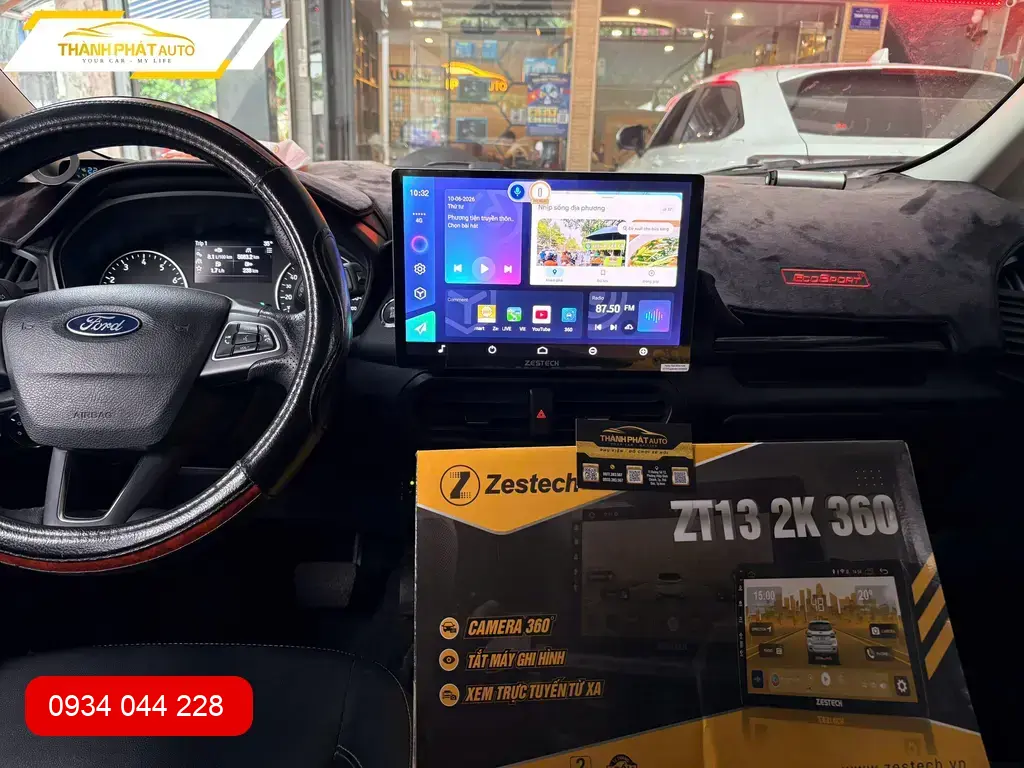 Anh Bách nâng cấp màn hình ô tô Ecosport tại Quận Thủ Đức vì màn zin quá hạn chế ảnh thực tế 2