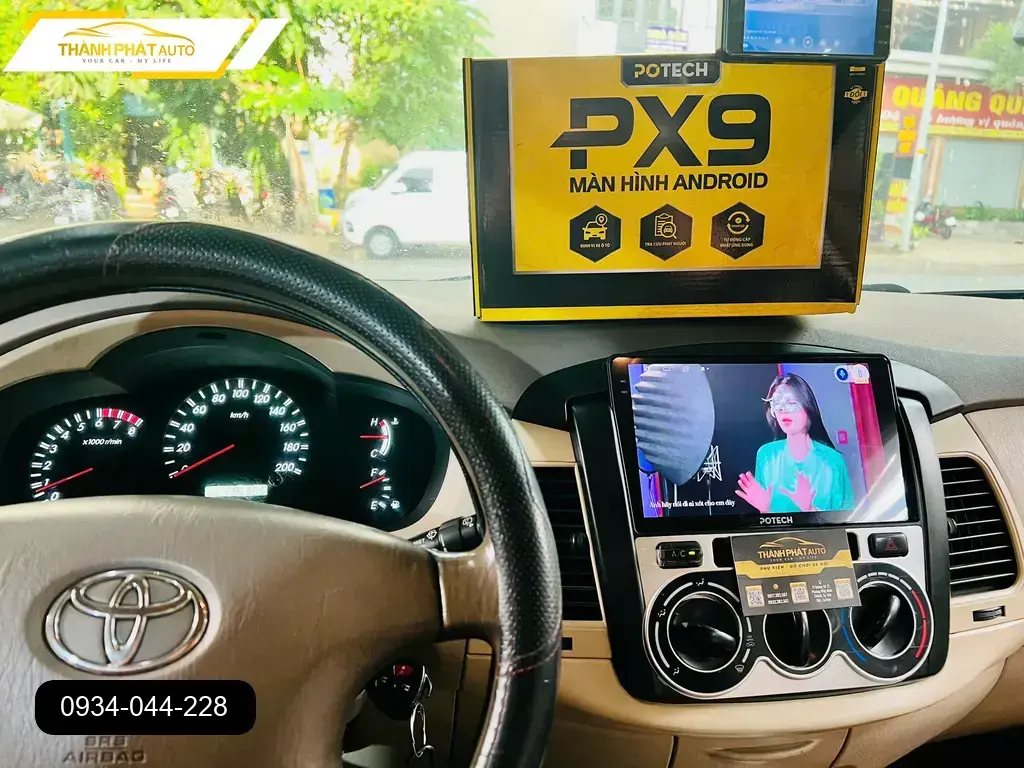 Anh Khải lắp Màn hình ô tô Potech Mitsubishi Attrage tại Q.12 màn cũ đơ lag ảnh thực tế 2