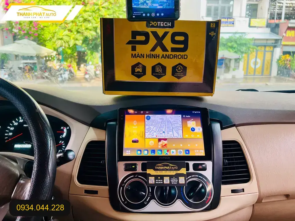 Anh Khải lắp Màn hình ô tô Potech Mitsubishi Attrage tại Q.12 màn cũ đơ lag ảnh thực tế 3