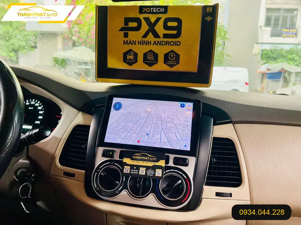 Anh Khải lắp Màn hình ô tô Potech Mitsubishi Attrage tại Q.12 màn cũ đơ lag ảnh thực tế 4