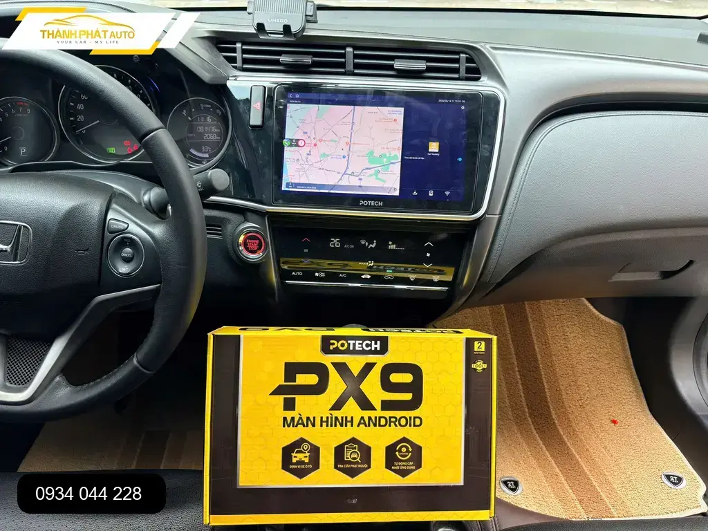 Anh Minh nâng cấp màn hình ô tô Potech cho Hyundai Accent ở Thủ Đức ảnh thực tế 2