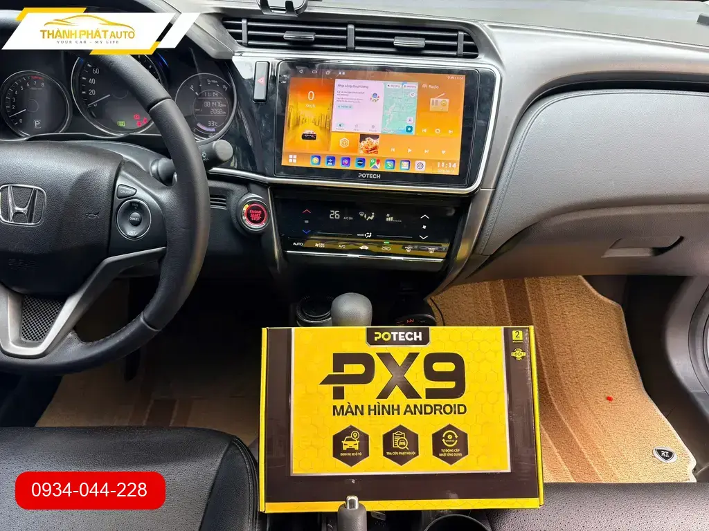Anh Minh nâng cấp màn hình ô tô Potech cho Hyundai Accent ở Thủ Đức ảnh thực tế 3