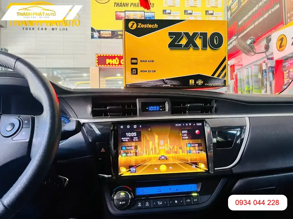 Anh Khải lắp màn hình Zestech cho Hyundai Accent tại Quận 12